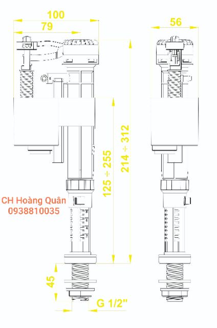 VAN CẤP NƯỚC BỒN CẦU SIÊU NHANH - CỤM CẤP 3 WIN