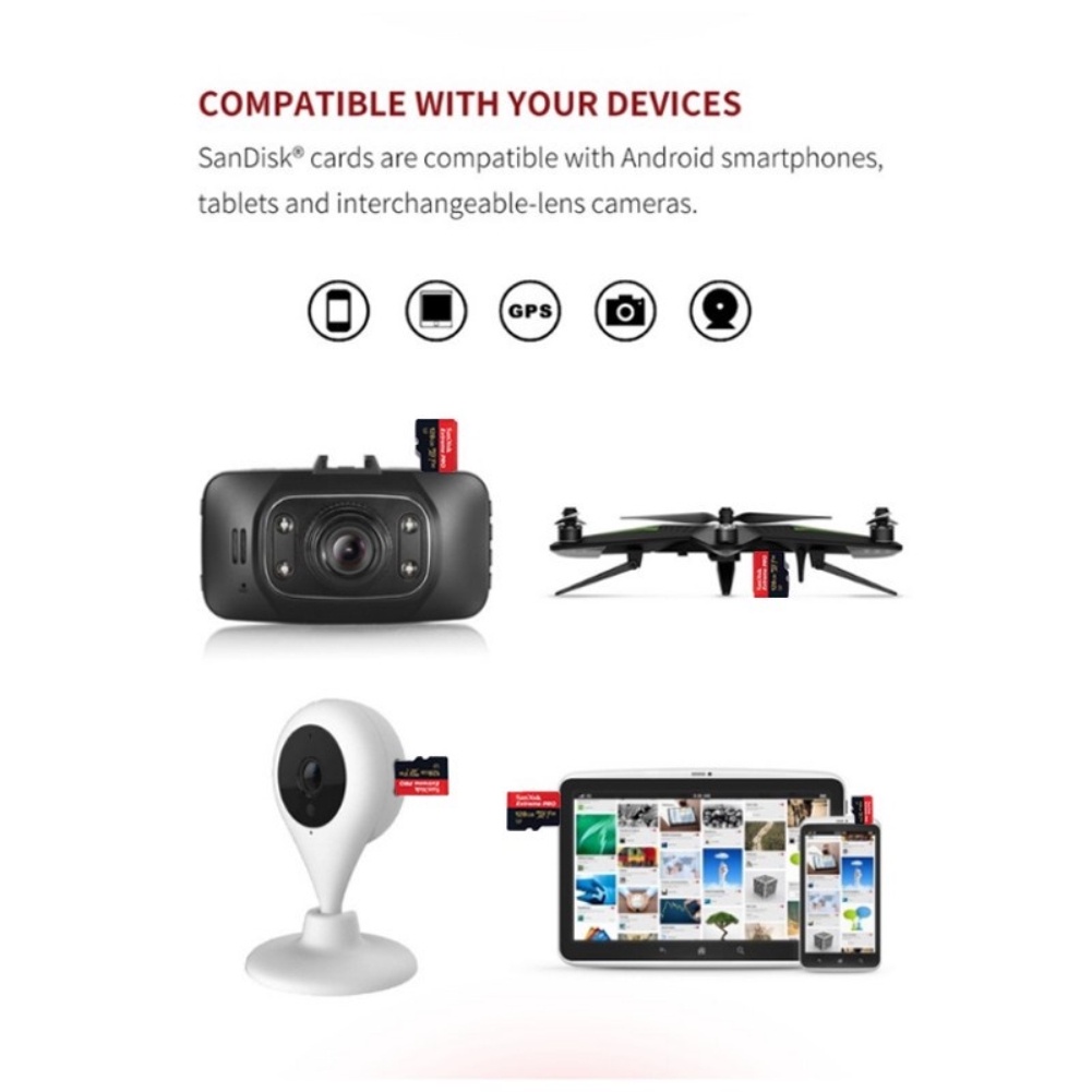 Thẻ Nhớ Sandisk 256GB/64GB /32Gb/16GB/512GB Cho Điện Thoại Và máy Ảnh-Class 10 Ultra Cao Cấp Thẻ Nhớ 667x 100 MB/giây