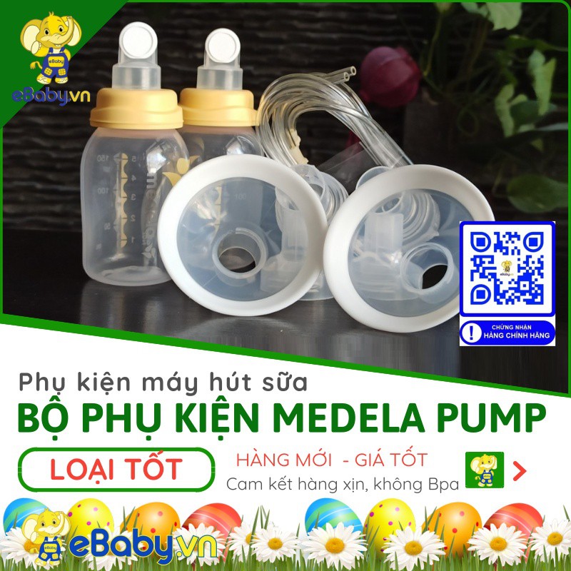 Trọn bộ phụ kiện máy hút sữa Medela Pump Advanced (bình, dây, cổ phễu, van)