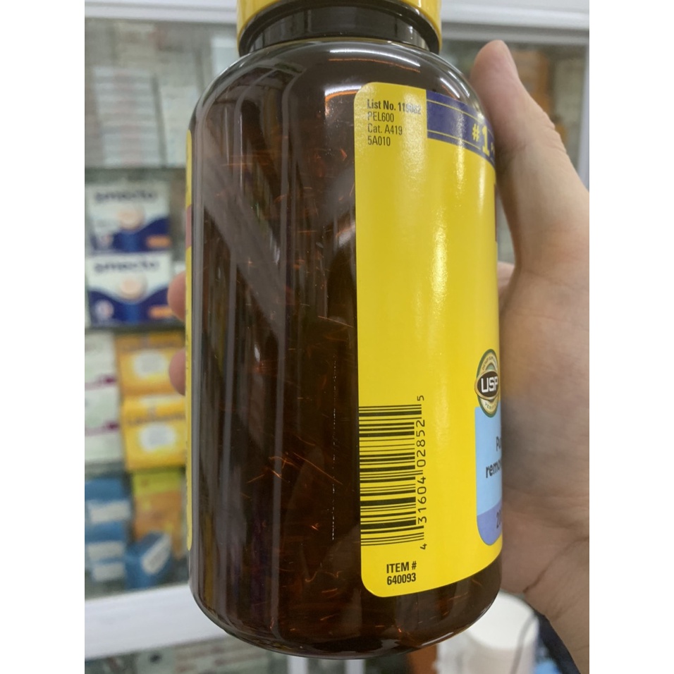 Viên uống Dầu Cá Nature Made Fish Oil 1200mg 360mg Omega 3 200 viên