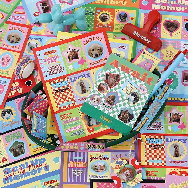 Sticker Giấy Dán Tường Họa Tiết Imoda Phong Cách Hàn Quốc Độc Đáo Trang Trí Sổ Tay DIY