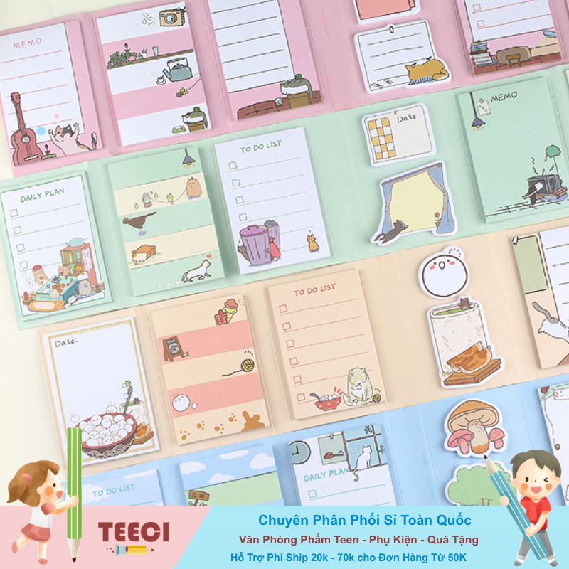 <Video Review> Quyển Sticky Note To Do List Ghi Chú 260 Trang Nhật Bản Teeci646