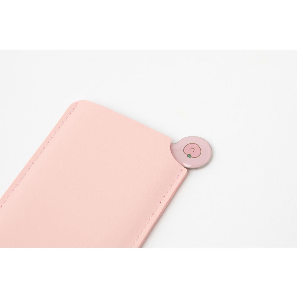 Gương Soi Cầm Tay ARTBOX Hàn Quốc Họa Tiết Quả Đào Có Bao Da Bảo Vệ