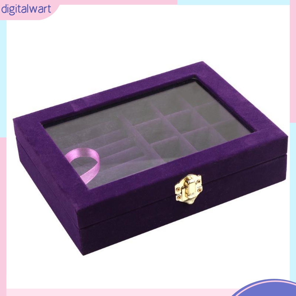 Hộp đựng trang sức vải nhung thời trang sang trọng
