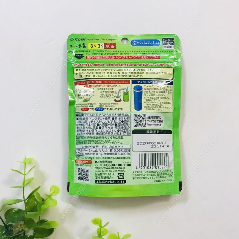 [Giá tốt] Bột trà matcha nguyên chất Itoen 50g-Nhật Bản - Chính hãng