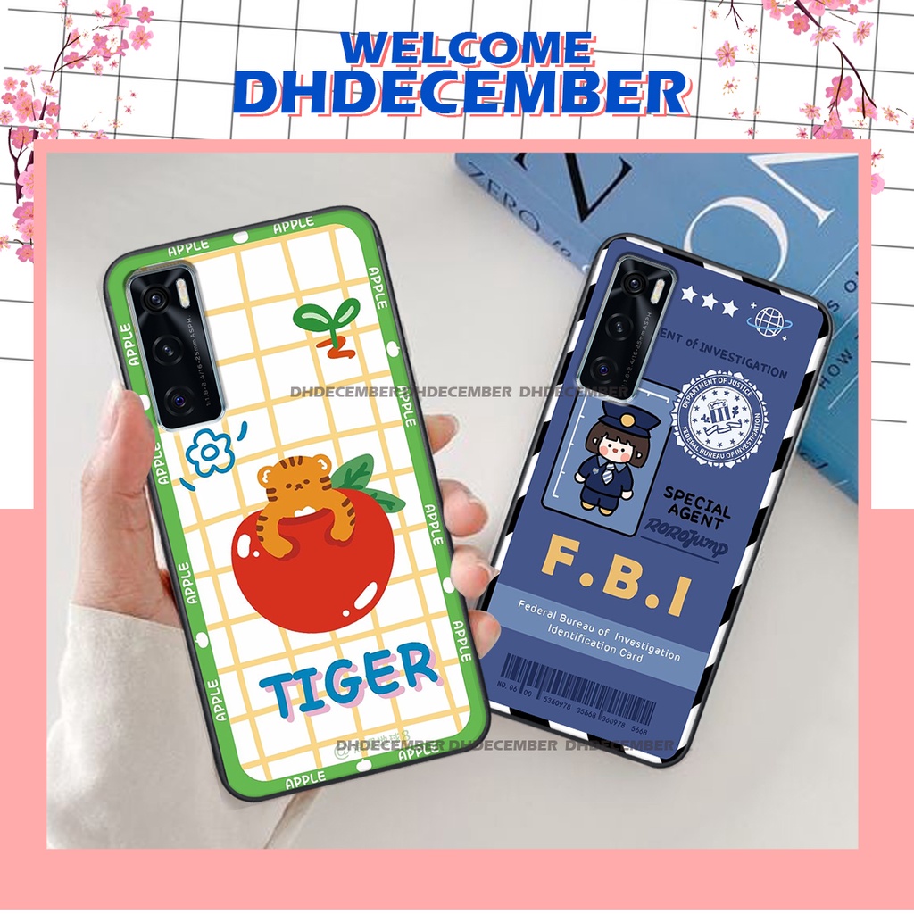 Ốp lưng Vivo V20 SE  in hình 3D GẤU HỒNG-GẤU HỒNG-CỰC XINH-RẺ