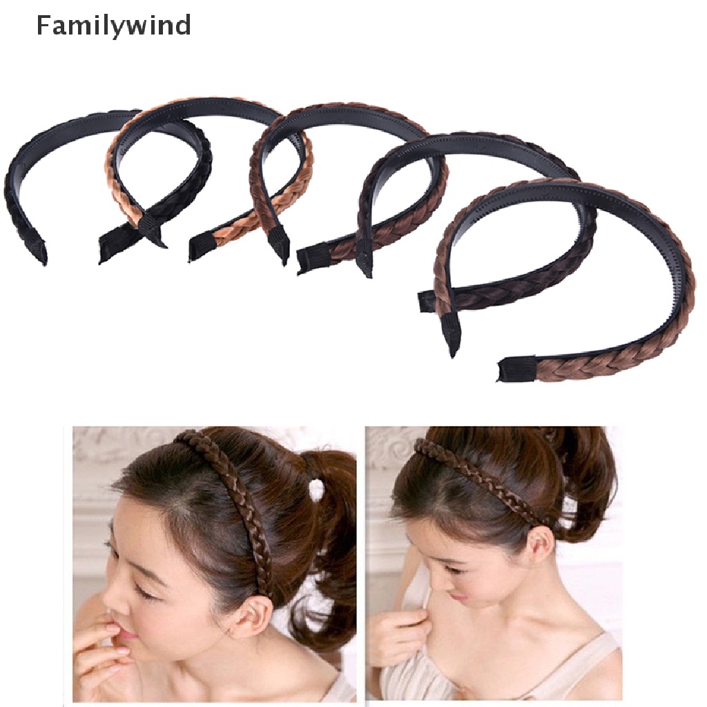 Băng đô dạng tóc giả thắt bím thời trang dành cho nữ giới