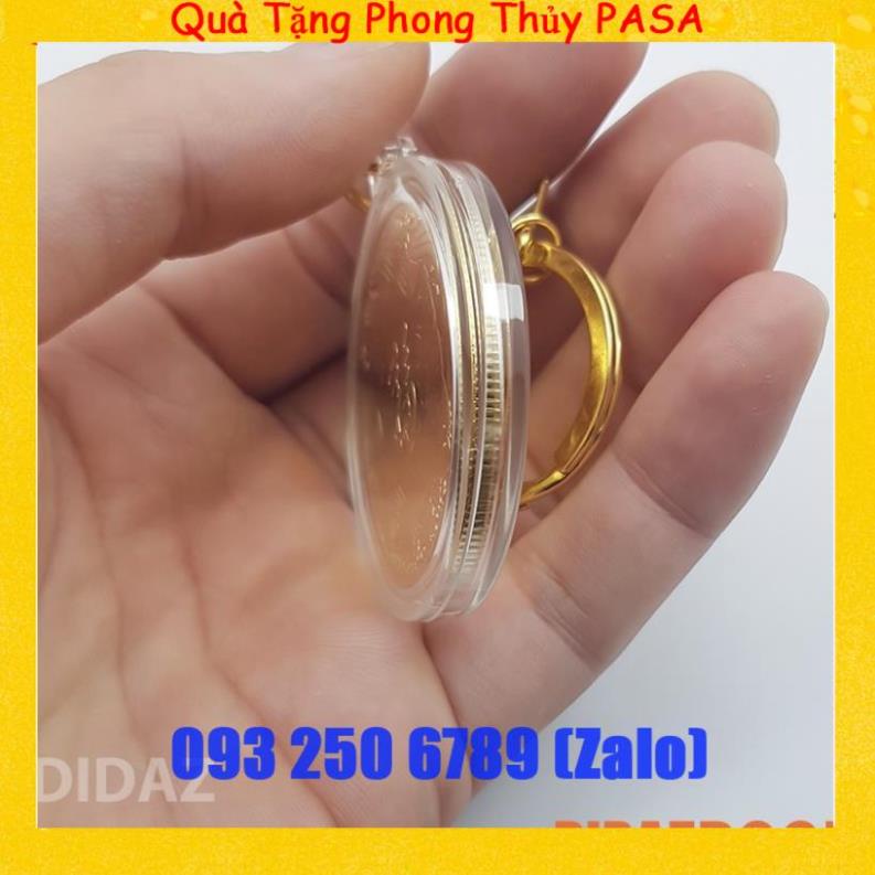 Móc Treo Chìa Khóa xe máy, ô tô, xe hơi Đồng Xu Quan Thế Âm Bồ Tát, cầu bình an, quà tặng ý nghĩa