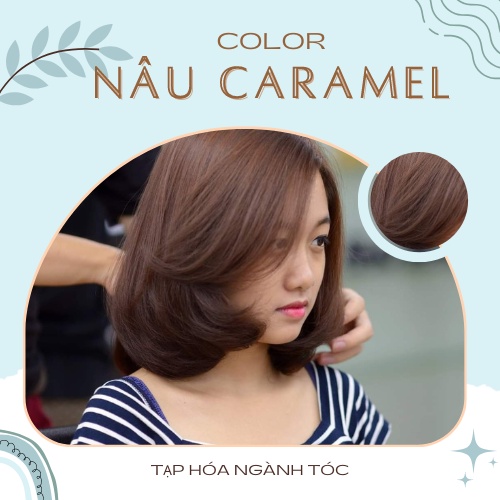 KEM NHUỘM TÓC MÀU NÂU CARAMEL + Kèm oxi