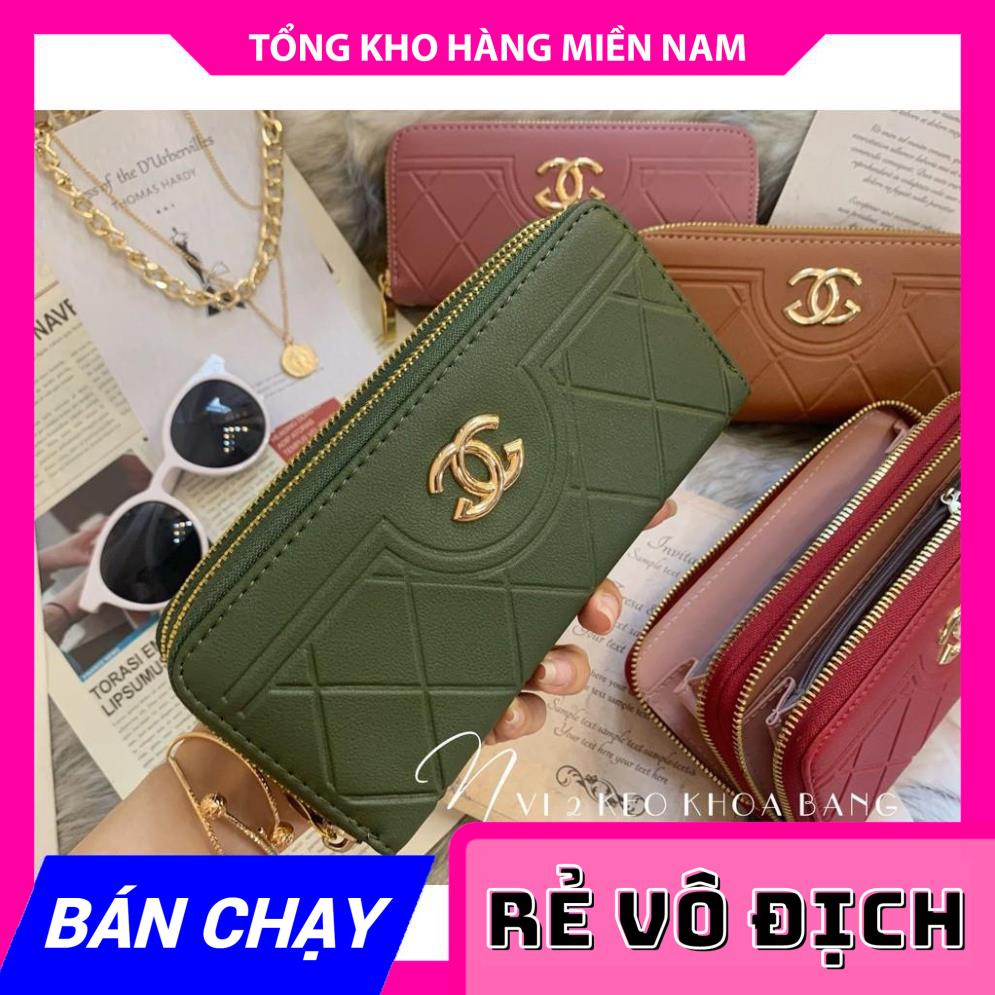 VÍ 2 KÉO X SỌC CHÉO V2KB - 162 ⚡FREESHIP⚡100% ẢNH THẬT⚡ CHUYÊN SỈ - GIÁ TỐT  MY