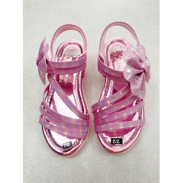 Giày Sandal/quai hậu bé gái 3 quai cao gót 3cm từ 3-5tuổi