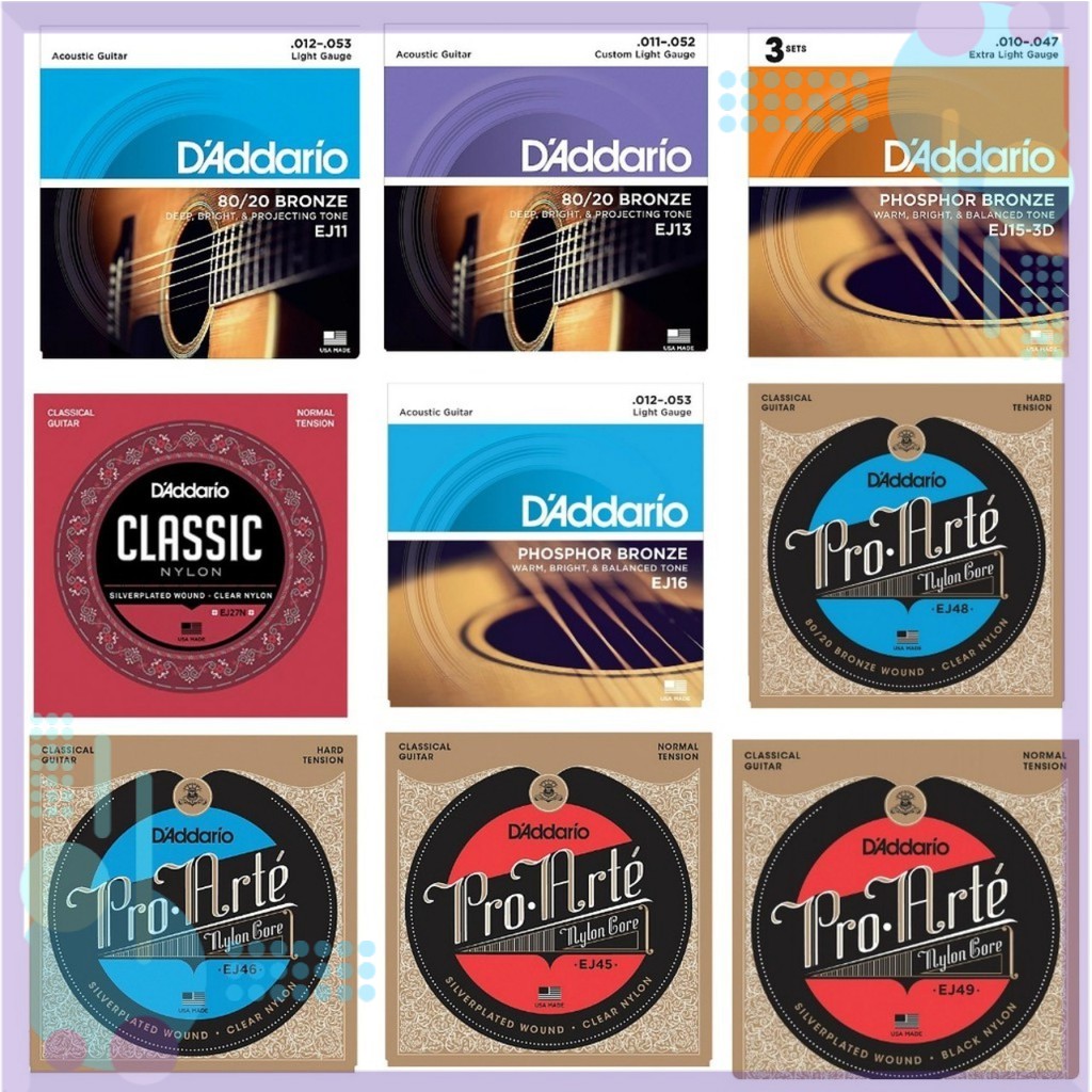 BỘ DÂY ĐÀN GUITAR D’ADDARIO EZ930, EJ46, EJ26 VÀ EXL130