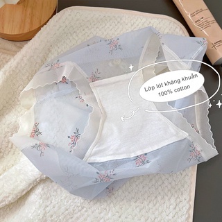 Quần lót nữ voan tuyết họa tiết Vintage -Quần chip nữ cao cấp PT STORE  FLQ166