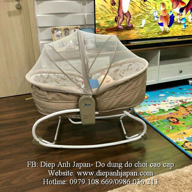 Nôi rung kiêm bập bênh Kiza Crown
