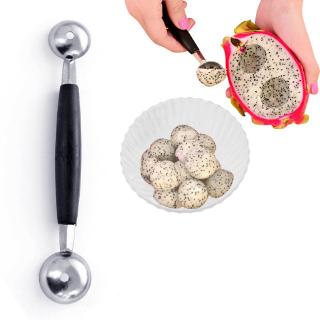 Muỗng múc trái cây HOUSEEKER thiết kế hai đầu bằng thép không gỉ tiện lợi