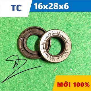 Phớt chặn dầu tc 16x28x6 ( phớt dầu / chắn dầu / lò xo / phớt ben / oil seal tc 16*28*6)