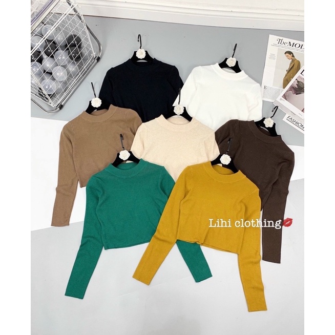 BÁN SỈ ÁO LEN LÔNG THỎ CROPTOP QC CHO NỮ | BigBuy360 - bigbuy360.vn