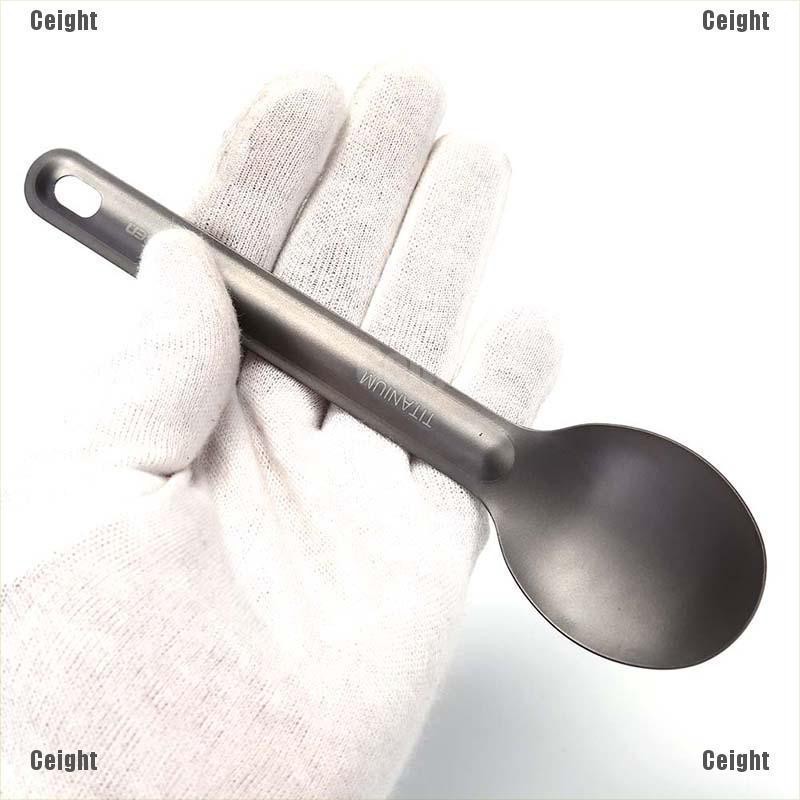 Bộ muỗng nĩa bằng titan dùng khi cắm trại / dã ngoại