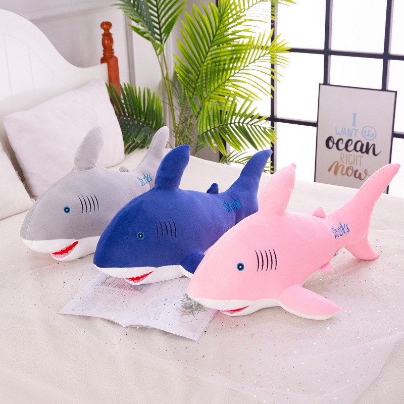 GẤU BÔNG GỐI ÔM HÌNH CÁ MẬP SHARKS (50CM ---&gt; 110CM)