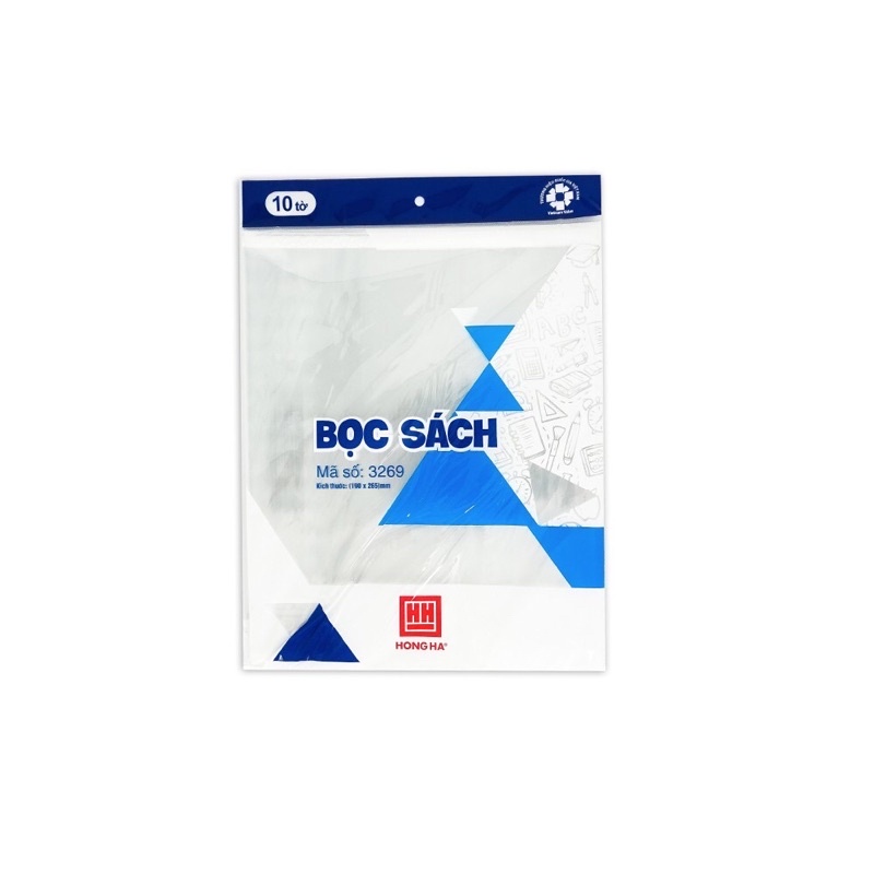 Bọc Nilon Hồng Hà 3269 – Bọc Vở, Bọc Sách Giáo Khoa :Kích Thước 190 x 265 mm