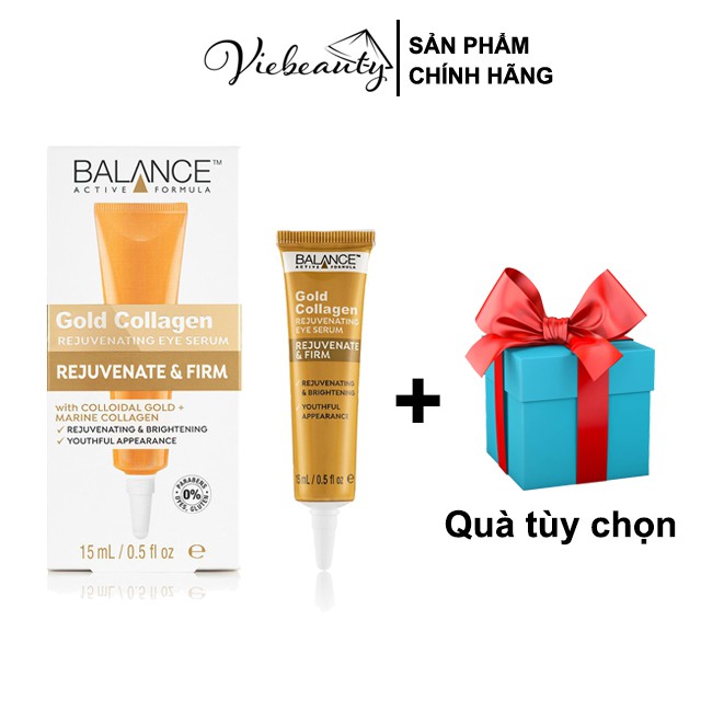 Kem Dưỡng Mắt Balance Giúp Giảm Thâm Và Tái Tạo Da Mắt Active Formula Gold Collagen Rejuvenating Eye 15ml - Khongcoson