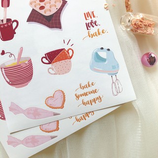 Bullet Journal Sticker - Làm bánh