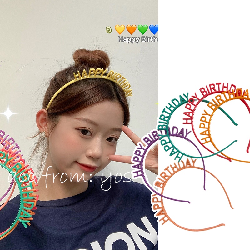 Băng đô cài tóc Happy Birthday xinh xắn dễ thương