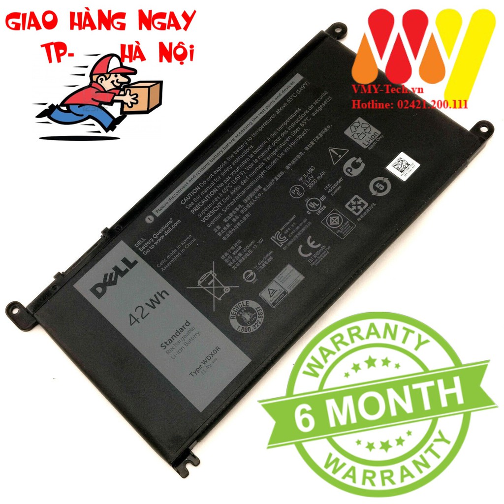 Pin Laptop DELL LATITUDE 13 3189 3379 3379 3480 3488 ZTHY WDX0R 3CRH3