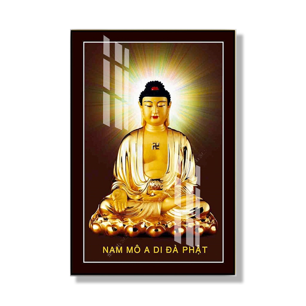 Tranh gỗ tráng gương treo tường thegioiquatangqh.vn, chủ đề phạt giáo treo phòng khách, phòng thờ