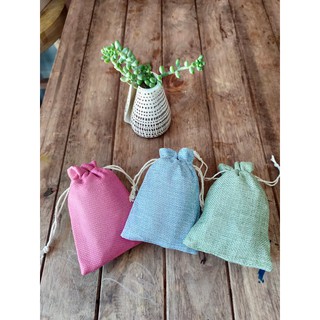 Túi vải bố chất liệu linen có dây rút kích thước 10x14cm