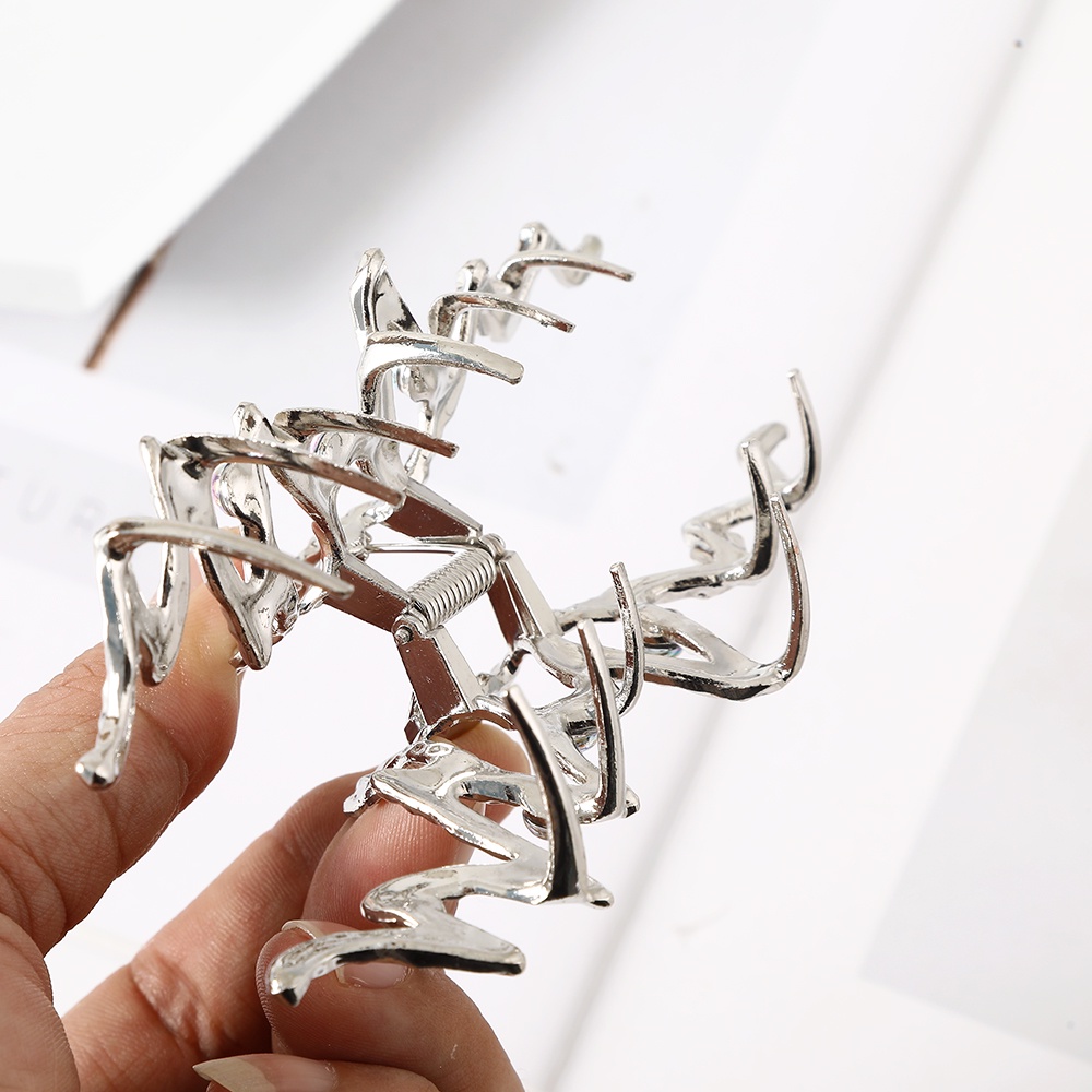 Haimeikang Kẹp Tóc Kim Loại Đính Đá Sapphire Chất Lượng Cao Cho Nữ