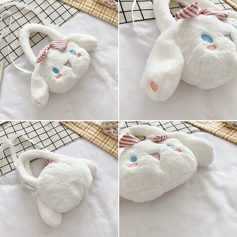 Túi Đựng Mỹ Phẩm Cầm Tay Họa Tiết Hoạt Hình Cinnamoroll Đáng Yêu Cho Nữ