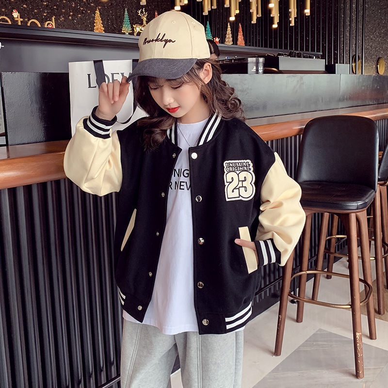 Áo Khoác Bóng Chày Thời Trang Mùa Xuân Phong Cách Hàn Quốc Dành Cho Bé Gái 2022