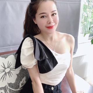 Áo nơ lệch vai