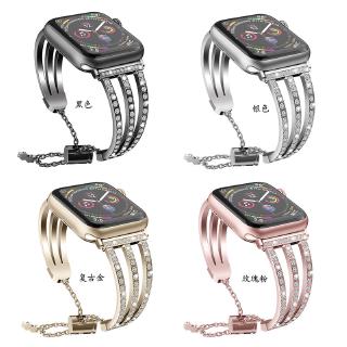 Dây đeo kim loại không gỉ đính đá cho Apple Watch 1 2 3 4