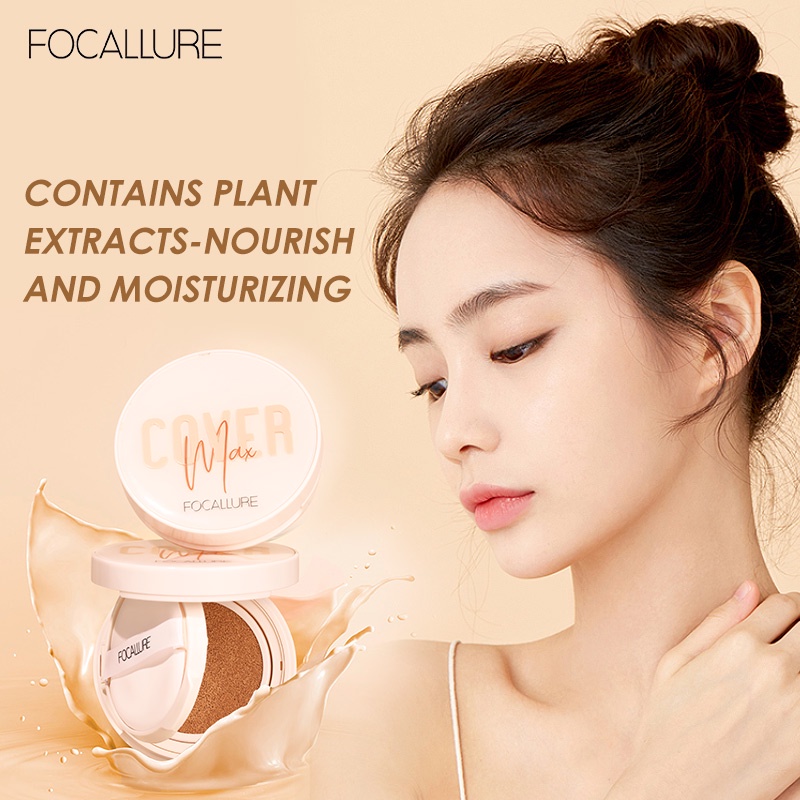 FOCALLURE Cushion lì tự nhiên chiết xuất thực vật nuôi dưỡng làn da 12g