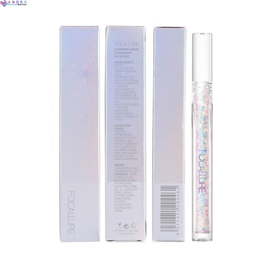 Bút kẻ mắt dạng lỏng FOCALLURE màu nhũ lấp lánh lâu trôi chống thấm nước | BigBuy360 - bigbuy360.vn