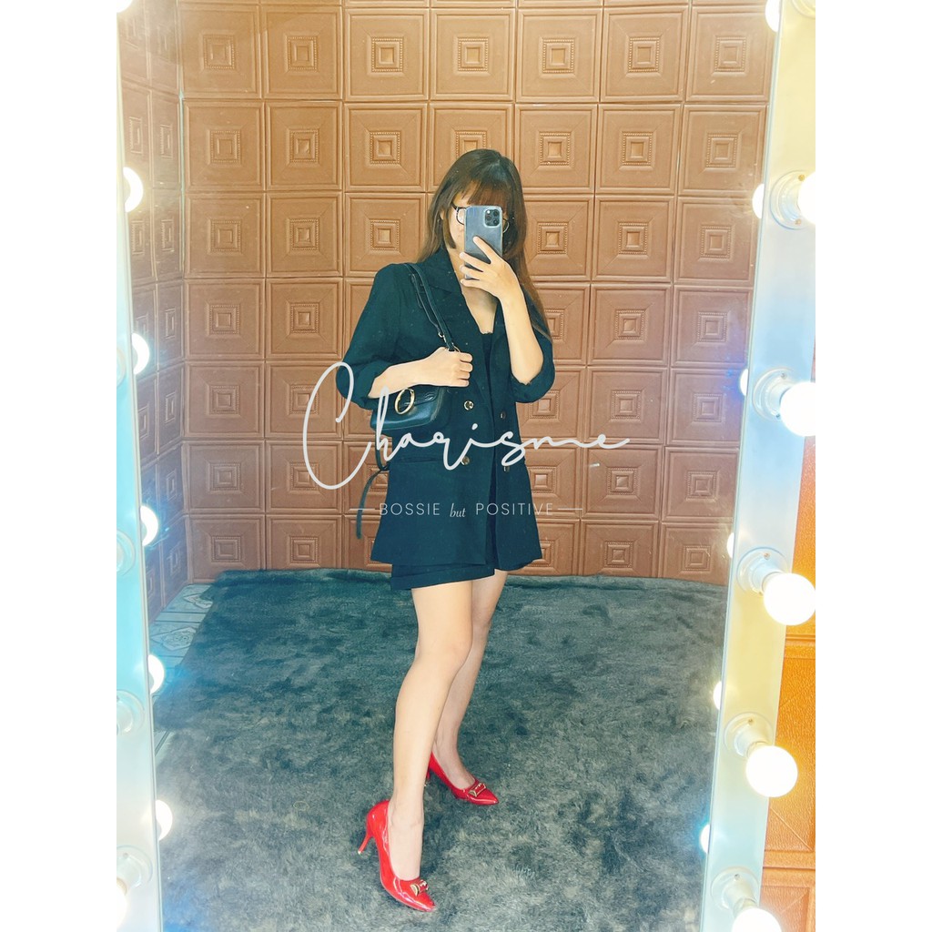 🔥 Bộ Vest Blazer Nữ Đen Cao Cấp Charisme | Có size lớn | May size theo yêu cầu | BigBuy360 - bigbuy360.vn