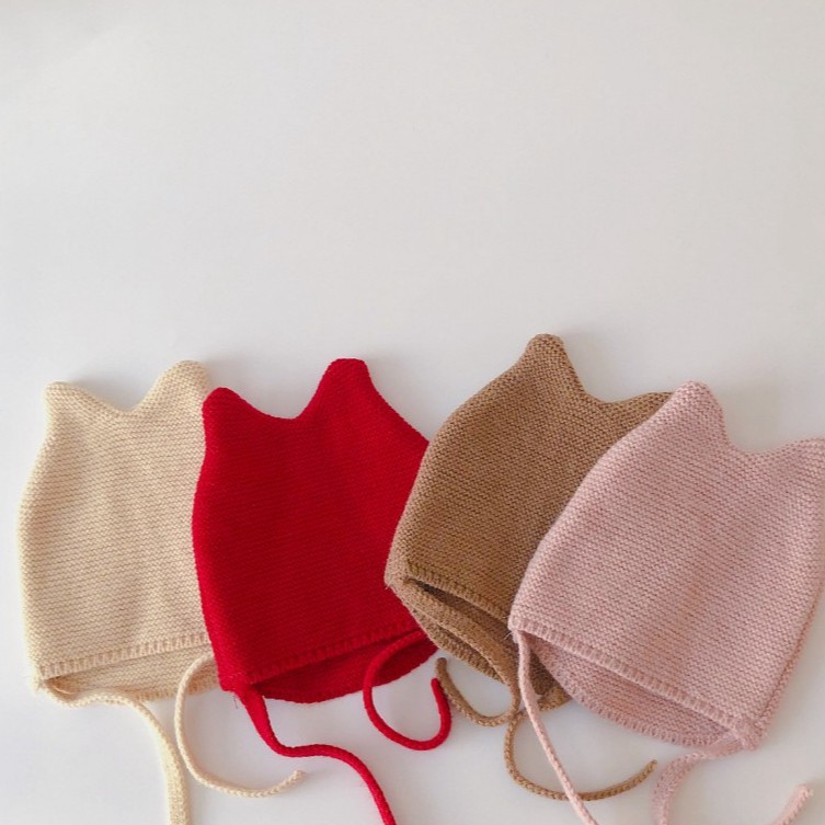 Mũ len tai thỏ ấm áp đáng yêu dành cho bé