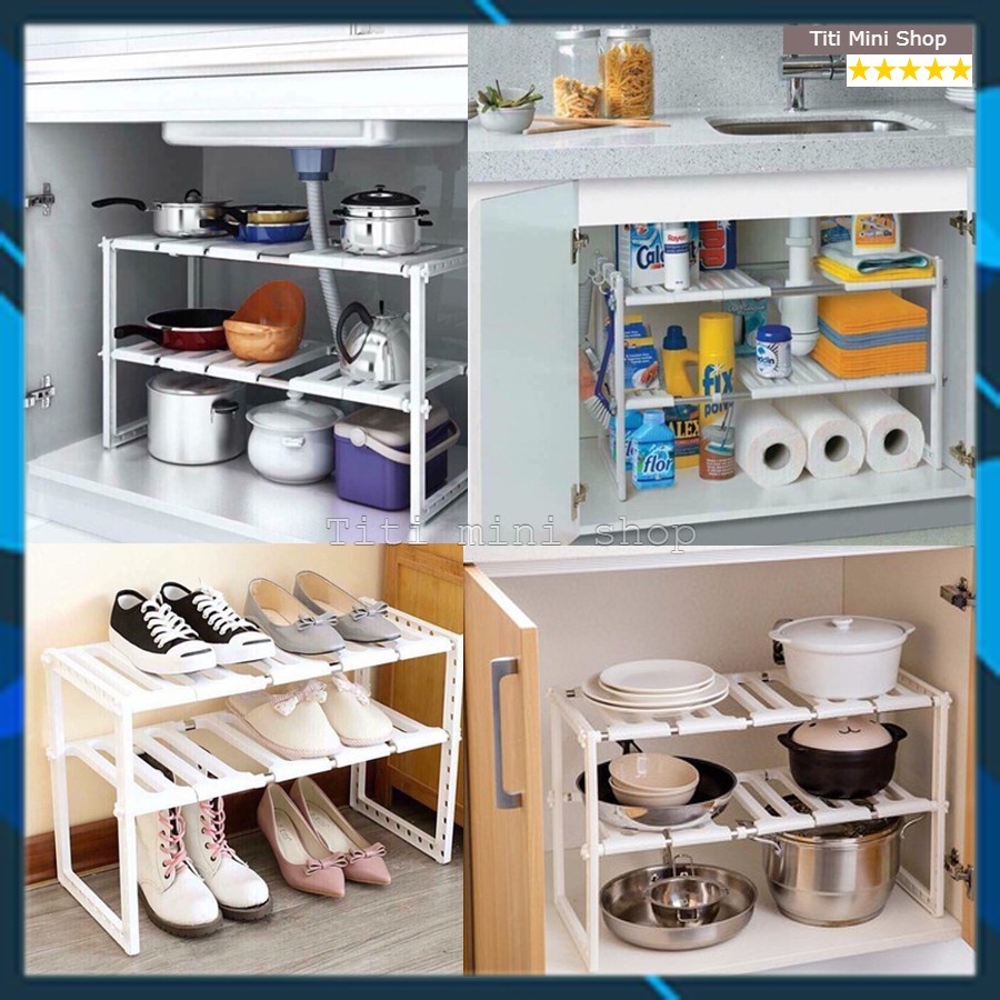 Kệ Nhà Tắm, Kệ Gầm Bếp 2 Tầng Đa Năng 39x70x36cm KG12