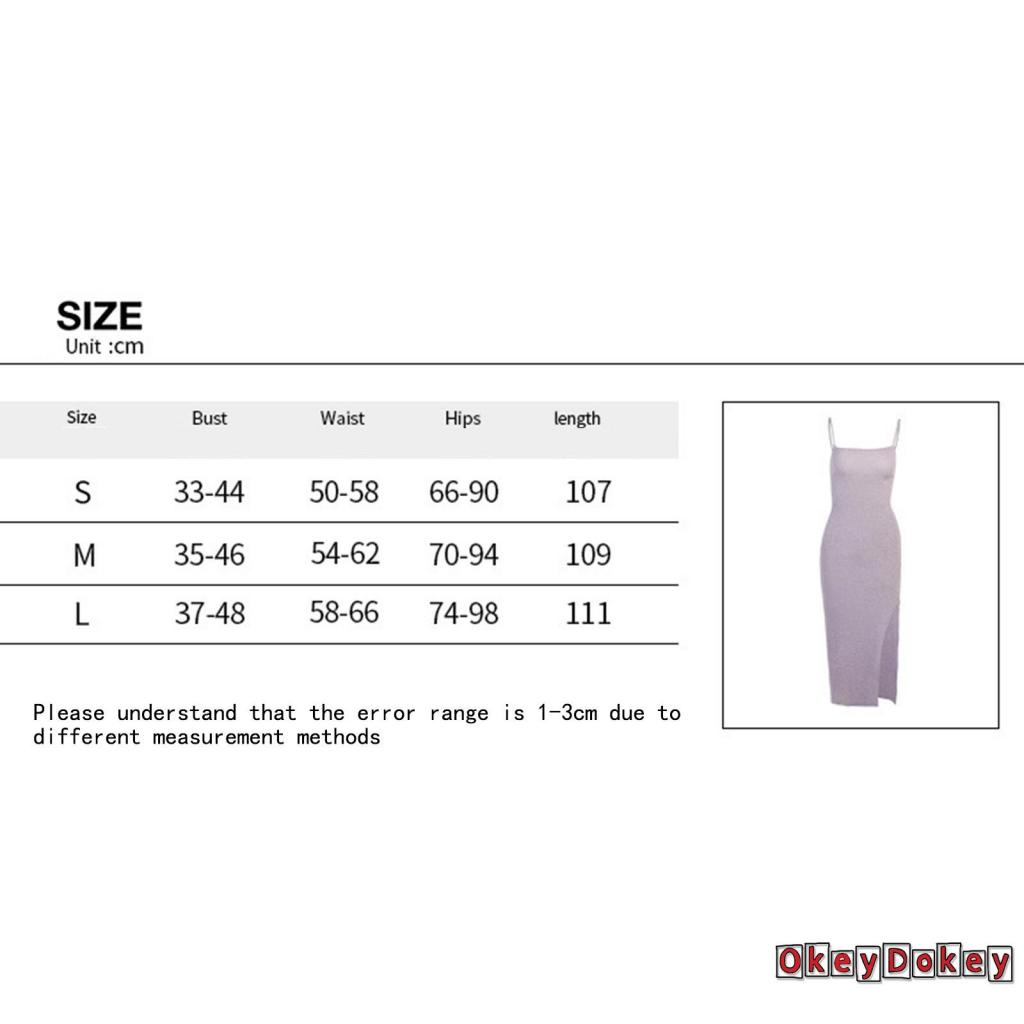 OKDK- Đầm len dáng dài hai dây hở lưng phong cách gợi cảm cho nữ