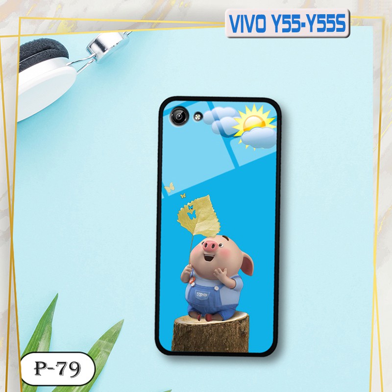 Ốp lưng kính 3D Vivo Y55/ Y55s- hình cute