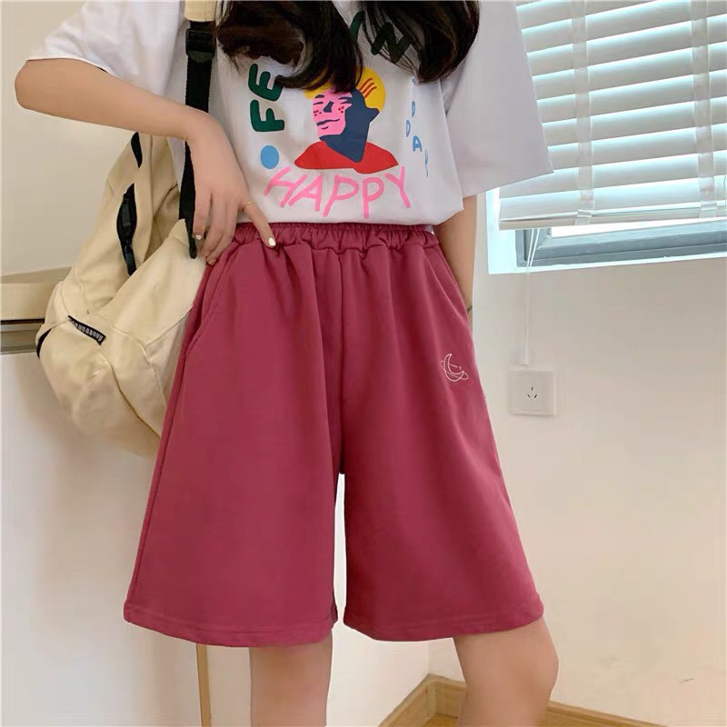 Quần đùi trơn / quần short thể thao form rộng unisex_G.A.O Fashion