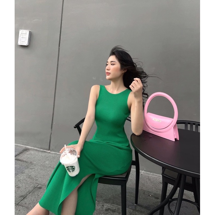 Váy body sát nách xoắn lưng sang chảnh, sexy