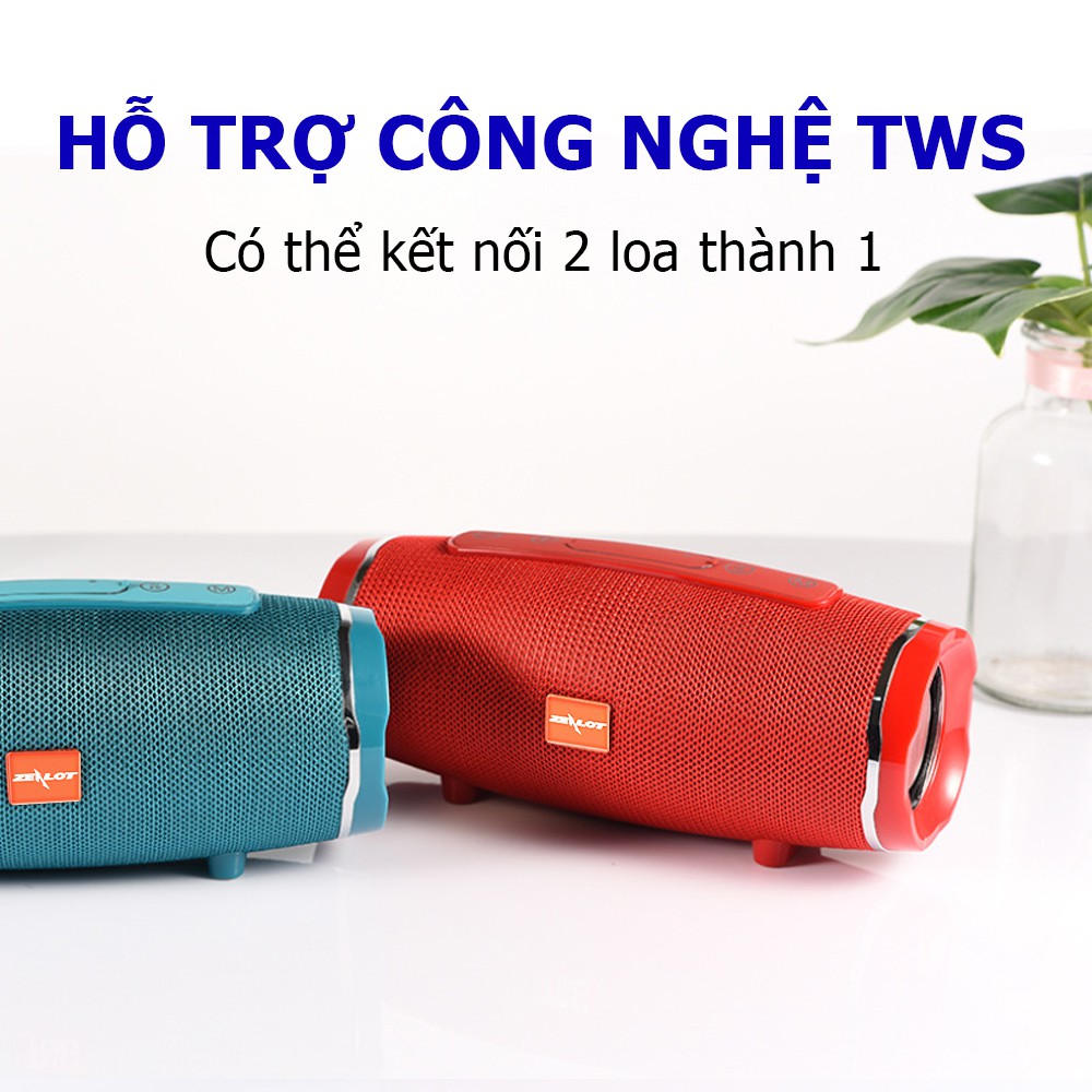 Loa bluetooth Zealot ZL145, âm thanh HIFI 6D với công suất 2x5w, pin 2000mAh cho thời gian sử dụng 3-4h,cam kết bảo hành