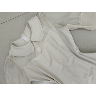 Đầm cổ sen phối voan co giãn nhẹ - eo 66-68 - 3 màu (trắng, đen, hồng) #4