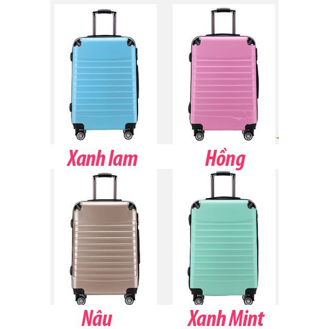 Vali kéo du lịch BỌC GÓC các tính nhiều màu sắc trẻ trung chống va đập hàng cao cấp