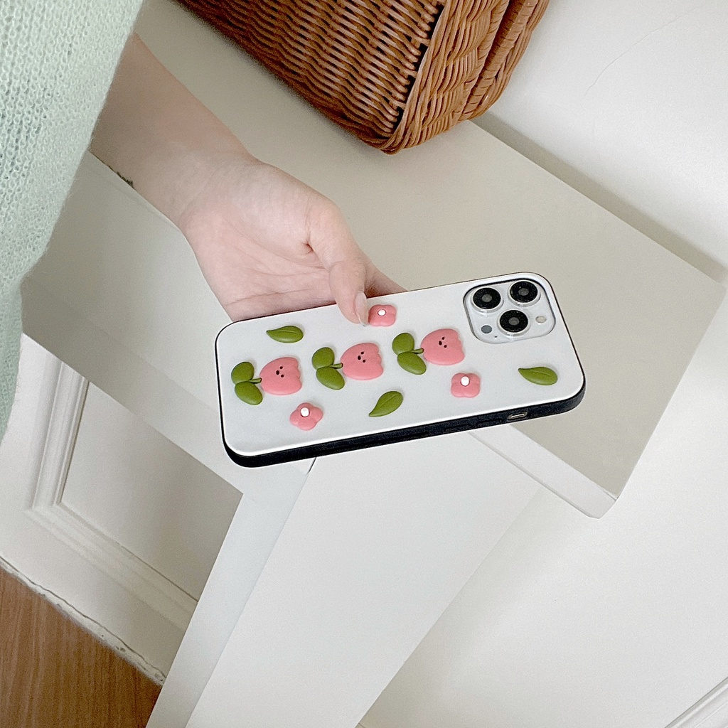 Ốp Điện Thoại Tpu Mềm Hình Hoa Tulip 3D Cho iphone 12 11 13 Pro Max 7 8 Plus 12 Pro Max X Xs Xr Xsmax