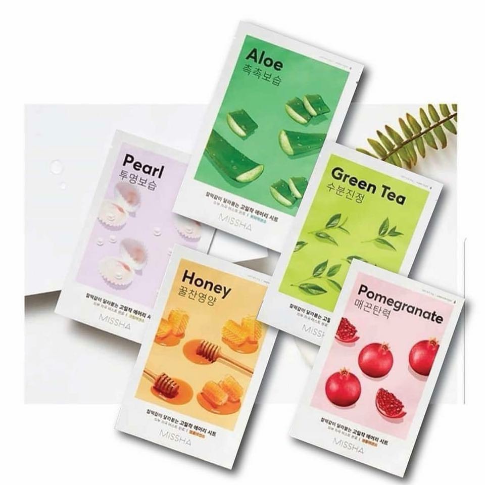 [Mã COSDEP -8% ĐH250k]Combo 10 Mặt Nạ Chiết Xuất Thiên Nhiên Missha Airy Fit Sheet Mask 19g x10