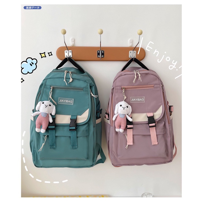 Balo đi học,túi du lịch cao cấp Unisex đi học và đi chơi, chống thấm nước ( không đính kèm con thỏ) (BL10)